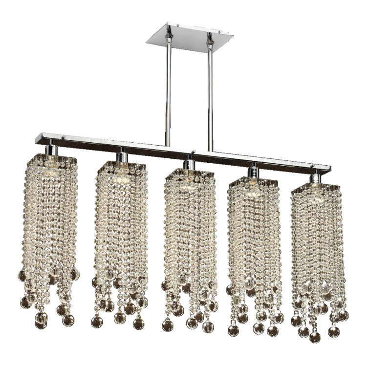 House of Hampton® Knorr 5 Light Polished Chrome Kitchen Island